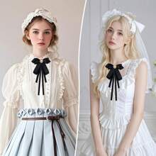 Women's Clip On Bowtie - Pre Tied Tie Wedding, Parties, Work - Elegant Accessory Women & Girls