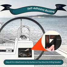 Boat Self-Adhesive Storage Mesh Bag, Marine Organizer For Tools & Boat Accessories, Waterproof Strong Adhesive Backing, Easy To Install & Remove, Keep Your Boat Tidy And Items Secure
