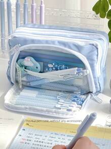 新款大容量创意铅笔盒，多功能桌面文具收纳盒，适合男孩女孩学习和工作使用