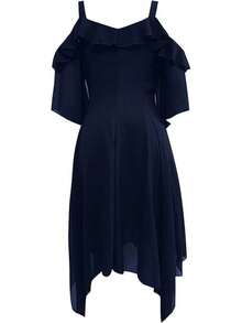 FRMUIC Renaissance Gothic Dress For Women Halloween Plus Size Witch Costume Butterfly Sleeve Medieval Steampunk Cosplay Dress - 03-Váy cổ điển màu xanh navy - Xem 4