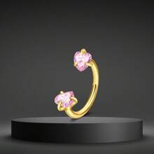 1pc Stainless Steel Zirconia Horseshoe Ring Piercing Nose Ear Belly Rings Women Cartilage Helix Earrings Daith Piercing Jewelry