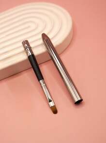 1pc/2pcs/4pcs Gold Silver Mini Soft Multifunctional Portable Lip Brush, Concealer Brush, Lipstick Blending Brush
