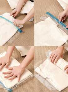 5/3/1 件装加厚真空压缩收纳袋，防水防潮压缩袋，适用于床上用品、衣物、旅行、宿舍收纳，可重复使用，节省空间，是理想的圣诞礼物之选。 - 彩色 - 查看 10