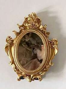 Marco de fotos con diseño de hoja de oro vintage - Marco decorativo para el hogar, la oficina y regalos