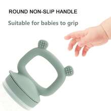 7pcs Silicone Baby Food Feeder, Cute Bear Shaped Infant Fruit Feeder Pacifier, Includes 6 Extra Silicone Food Pouches, Christmas, Halloween, Thanksgiving Gift - Multicolor - View 9