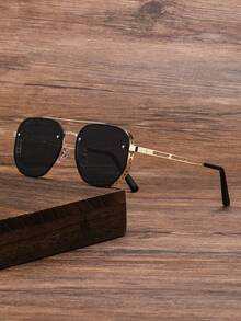 Steampunk Retro Metal Frame Glasses, Elegant Travel Sports Driving Holiday Beach Summer Accessory, Vacation Family Outing Street Outfit