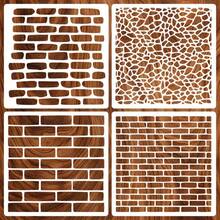 4/12 Khuôn nhựa tái sử dụng 6x6" dùng cho nghệ thuật tự làm, sổ lưu niệm và trang trí nhà cửa - Khuôn vẽ đa năng cho tường, sàn, gạch và vải bạt - sữa - Xem 10