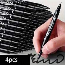 100pcs/30pcs/15pcs/4pcs/1pc Permanent Marker Pens - Waterproof & Ink, Black, Blue And Red, Suitable For Art, Sketch, School And Office Use Back To School - Double-ended Marker Pen - View 3
