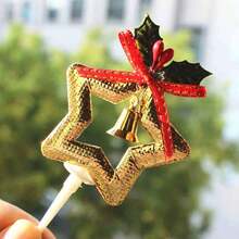 5/10 piezas Decoraciones para pasteles de Navidad Adornos de repostería Escena 3D Palillos para pasteles Tocón de árbol Decoraciones para cupcakes Decoración del hogar Decoraciones navideñas Decoración de habitación Invierno