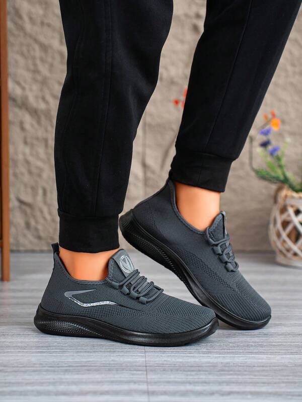 Herren modische, bequeme, vielseitige Sportschuhe, neue gestrickte Mesh/Schnürung/Polyurethan-Sohle, ermüdungsfreie Laufschuhe