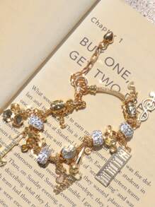 1 件音乐节魅力手链，TS 友谊手链，音乐节音乐会欢呼腕带，时尚简约吉他和鼓乐队手链