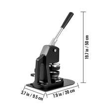 Button Maker Machine, Multiple Sizes 1.25+2.25 Inch Badge Punch Press Kit, Children DIY Gifts Pin Maker, Button Making Supplies With 500pcs Button Parts & Circle Cutter & Magic Book - Black - View 9