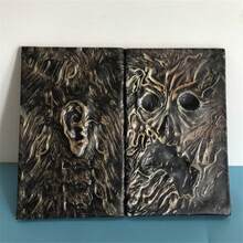 Libro de magia oscura del Necronomicón, libro de invocación del demonio malvado muerto, colección de libros de utilería para ceremonias de altar, decoración de escritorio para sala de estar - cubierta tridimensional - Ver 5