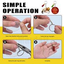 211 Pcs Acrylic Keychain Blanks Shape Assortment Kit Contains Clear Key Chain Blank Ornaments Tassel Key Ring Clips Open Jump Rings And Pliers For DIY Crafts Projects