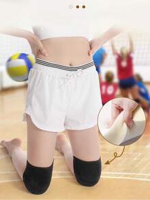 1pc Thick Knee Pads For Dance, Yoga, Volleyball, Anti-Slip & Shock Absorbing, Adjustable For Men & Women, Padded Knee Support With Thick Sponge & Straps