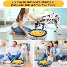 1 szt. mata węchowa dla zwierząt, zabawka do żerowania dla psów i kotów w pomieszczeniach, mata antystresowa i zabawka-puzzle, miska spowalniająca jedzenie 2 w 1 dla kotów i psów, zabawka wzbogacająca dla zwierząt