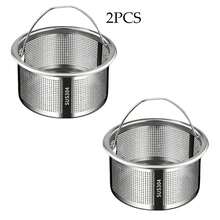 HUIXUANLIN قطعة واحدة من سلة المصفاة المثقبة المضادة للانسداد من الفولاذ المقاوم للصدأ 304، ملحقات بالوعة المطبخ، موسع أنبوب بالوعة الحوض، موسع أنبوب بالوعة حوض المسح، سلة بالوعة الحوض الفردية/المزدوجة