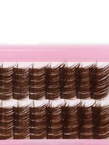 120pcs 12 Rows Lashes Cluster 12mm,14mm,16mm,18mm,20mm To Choose Individual Eyelash Extension Lash Clusters - Brown - View 5
