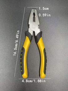 Alicate de Eletricista com Função de Corte Lateral, Construção em Aço Níquel-Cromo, Equipado com Cabos de Borracha Profissionais, Adequado para Eletricistas e Cortadores de Arame Domésticos Alicate Lateral de Eletricista Alicate de Bico Fino