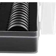 ZJchao Kit de Herramientas Portátil para Medir Anillos, Medidor de Anillos de Acero Inoxidable para Fabricación de Joyas,de Tamaño, Anillos de Compromiso, Alianzas de Boda y Anillos de - 1 - Ver 6