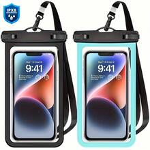 1 Piece/Large Floating Waterproof Phone Bag, Can Hold All Your Phones, Suitable For Surfing, Tubing Trips, Beaches, Boating, Fishing, Swimming, Kayaking, Snorkeling, Cruising, Water Parks And Other Vacation Travel Essential Accessories, Suitable For Couples - Black - View 11
