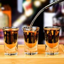 2/6/12pcs 30ml/1oz Clear Shot Glasses With Heavy Base, Bulk Rock Shot Glasses For Cocktails, Vodka, Espresso, Liqueurs, Tequila, And Desserts, Halloween And Christmas Party Supplies