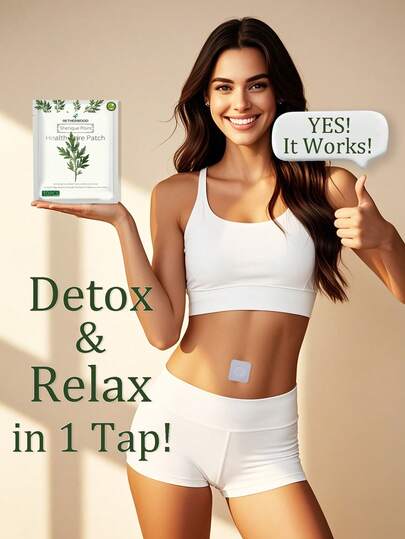 100pcs Herbal Healthcare Patches, Traditional Chinese Medicine Patches To Relieve Stress, Promote Deep Sleep And Boost Energy, Body Cleansing Patches, Daily Use Detox Abdominal Patches