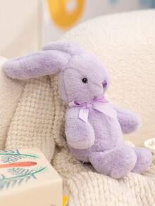 25厘米/9.84英寸 卡哇伊兔子毛绒玩具 可爱蝴蝶结垂耳兔毛绒玩具 柔软毛绒长耳兔子玩偶 搞笑宝宝伴侣房间装饰 创意礼物 儿童生日派对家居女孩房间装饰 - 彩色 - 查看 14