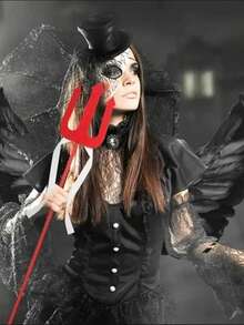 3 件恶魔天使翅膀角色扮演配件 - 翅膀，适用于派对、婚礼、表演和节日装饰 - 多功能且价格实惠的派对用品，独特可爱的美学新奇 - 理想的礼物，圣诞装饰物品照片道具，翅膀恶魔和天使的表演，天使角色扮演服装，成人恶魔角头饰，恶魔叉，恶魔翅膀，仙女翅膀道具 - 彩色 - 查看 8