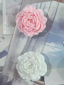 Este soporte de teléfono con airbag tiene una decoración de rosa peonía de resina en la parte posterior, pequeña y fresca, llena de creatividad, resistente y duradera. Compatible con iPhone, teléfonos Android, es un regalo ideal para cumpleaños, familia y amigos. Soporte de teléfono de empuje y tracción, accesorio de teléfono. - Multicolor - Ver 12