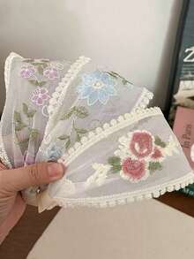 3pcs/1pc Women Elegant Versatile Embroidered Flower Headband, Suitable For Daily Use, Home, School, Beach, Work, Party, Holiday, Birthday, Back To School, New Year, Valentine's Day, Mother's Day, Wedding, Music Festival, Graduation, Hair Accessories, Hair Band, Hair Hoop, Hairband For Women, Autumn Outfits