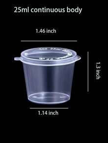 25/50pcs Disposable Sauce Cups With Lids, Takeout Dipping Sauce Containers For Chili, Garlic, Pickles, Passion Fruit Dip
