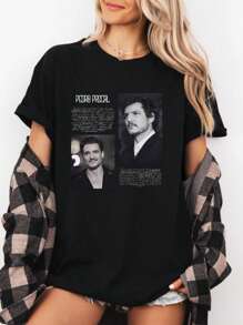 Pedro Pascal Shirt, Pedro Pascal Fan Tee, TLOU Tshirt, Oberyn Martell Sweatshirt, - 黑色 - 查看 1