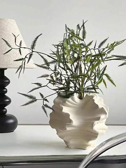 Moderne Minimalist Creative Resin Vase ation, Living Room Foyer TV Cabinet, Office Desktop Home Vase, Verlichting Luxe High End Artistic Flower Pot, Wabi Sabi Tea Tafel Cabinet ation Glass view 8