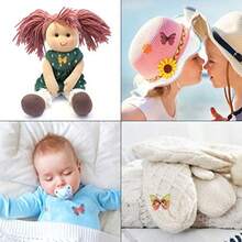 FINGOOO 100 PCS Butterfly Wooden Buttons1 Inch Colorful 2 Holes Mixed Decorative Buttons For DIY SewingandWood Craft Clothes Accessories