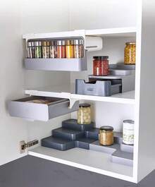 Joseph Joseph CupboardStore Under Shelf Drawer Kitchen Cabinet Storage Organizer, Space Saving, Gray/ - Drawer - 查看 10