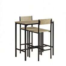 SoBuy Bar Table + 2 X Bar Chairs OGT03-N - 卡其色 - 查看 2