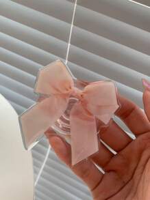 1pc Bow-Knot Phone Holder, Suitable For Any Smartphone, Retractable Air Cushion Stand, Adhesive Tabletop Slouchy Bracket