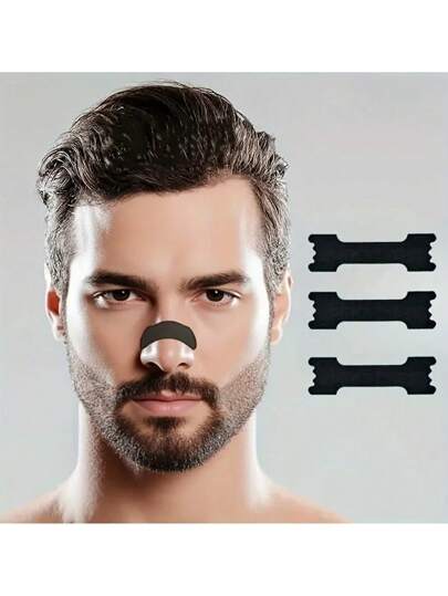 20pcs Black Breathing Right Nasal Strips- Breathable, Comfortable, And Reusable For A Restful Sleep, Durable And Versatile Nasal Strips For All-Night Use, Allergy Support, Flexible Fit, Breathing Aid, Light Sleepers