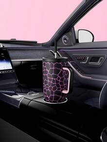 Meoky 40盎司带手柄吸管保温杯，真空隔热水瓶，带吸管盖，不锈钢旅行杯，100%防漏，保冷34小时或保热10小时 - 黑色 - 查看 7