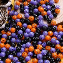 100/200/500pcs Halloween Acrylic Transparent Corner Spaced Beads Rondelle Faceted Beads & Shiny Rhinestone Round Spacer Beads & Crack Beads & Asymmetrical Wheel Bead Faceted Loose Spacer Beads For Jewelry Making Bracelet Necklace Fashion Earrings DIY Mobile Phone Chain, Flower Bouquet, Handbags, Halloween Party Gift Crafts Supplies