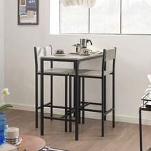 SoBuy Bar Table + 2 X Bar Chairs OGT03-N - Grey - View 6