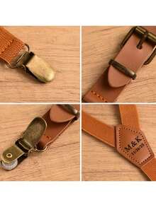 1pc Customized Retro Men's British Style Gentleman Suspenders, Adult Shirt Braces Non-Slip Elastic Trouser Strap - Multicolor - View 4