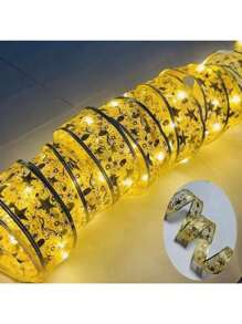 1-częściowy sznur świetlny w kształcie wstążki choinkowej, zasilany bateriami LED (baterie nie są dołączone), światło stałe/migające, girlanda ze wstążki choinkowej, odpowiednia do domu, na imprezę świąteczną, do wewnątrz i na zewnątrz, dekoracja świąteczna, Święto Dziękczynienia, Boże Narodzenie, dekoracja zimowa, dekoracja świąteczna, wystrój XMAS, choinka, prezent, dekoracja na Święto Dziękczynienia, ślub, wystrój domu, wystrój domu, wystrój jesienny, wystrój jesienny, dekoracje urodzinowe, prezenty, artykuły imprezowe, do wewnątrz i na zewnątrz, ogród, dekoracje świąteczne, dekoracje festiwalowe, dekoracje na Halloween, dekoracje ścienne, ozdoby na Halloween, dekoracje świąteczne, dekoracje XMAS, choinka, prezent, dekoracja na Święto Dziękczynienia, ślub, wystrój domu, wystrój domu, wystrój jesienny, dekoracje jesienne, dekoracje urodzinowe, prezenty, artykuły imprezowe, do wewnątrz i na zewnątrz, ogród, dekoracje świąteczne, dekoracje festiwalowe, dekoracje na Halloween, dekoracje