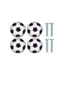 2/4pcs Football Shaped Single Hole Drawer Pulls, Suitable For Vanity, Stool, Cabinet, Security Door, Wardrobe, World Cup - Multicolor - View 14