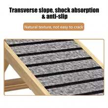 Foldable Dog Pet Ramp Adjustable Height Stairs Steps For Bed Sofa Car Antiskid - L100x42.6cm - 查看 5