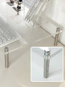 1 件亚克力透明笔记本电脑支架，台式显示器支架，适用于宿舍、办公室