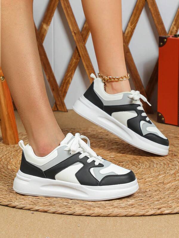 Bequeme minimalistische Skaterschuhe, klassisch vielseitig für Straße, Spazierengehen, Outdoor, Campus, rutschfeste Unisex Sneaker mit Niedrigem Schaft in Weiß, Schwarz, Grau