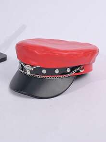 قبعة بيريه معدنية برأس ثور بتصميم داكن للنساء، قبعة بيريه ملونة بتصميم سحابة للرسام في فصل الشتاء، قبعة صحفي مناسبة للخروجات اليومية في الخريف، للمشي والتسوق