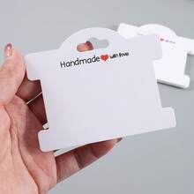 50pcs Bracelet Display Cards & 50pcs Opp Clear Bracelet Packaging Bags For Small Business Hanging Jewelry Cards Business Packaging Supplies For Selling Bracelet Necklace Earrings - Ideal For Wedding, Party, Christmas, Halloween, New Year Gift Packaging - Display Card - View 2